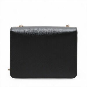 Gucci Black Interlocking Leather GG Chain Shoulder Bag